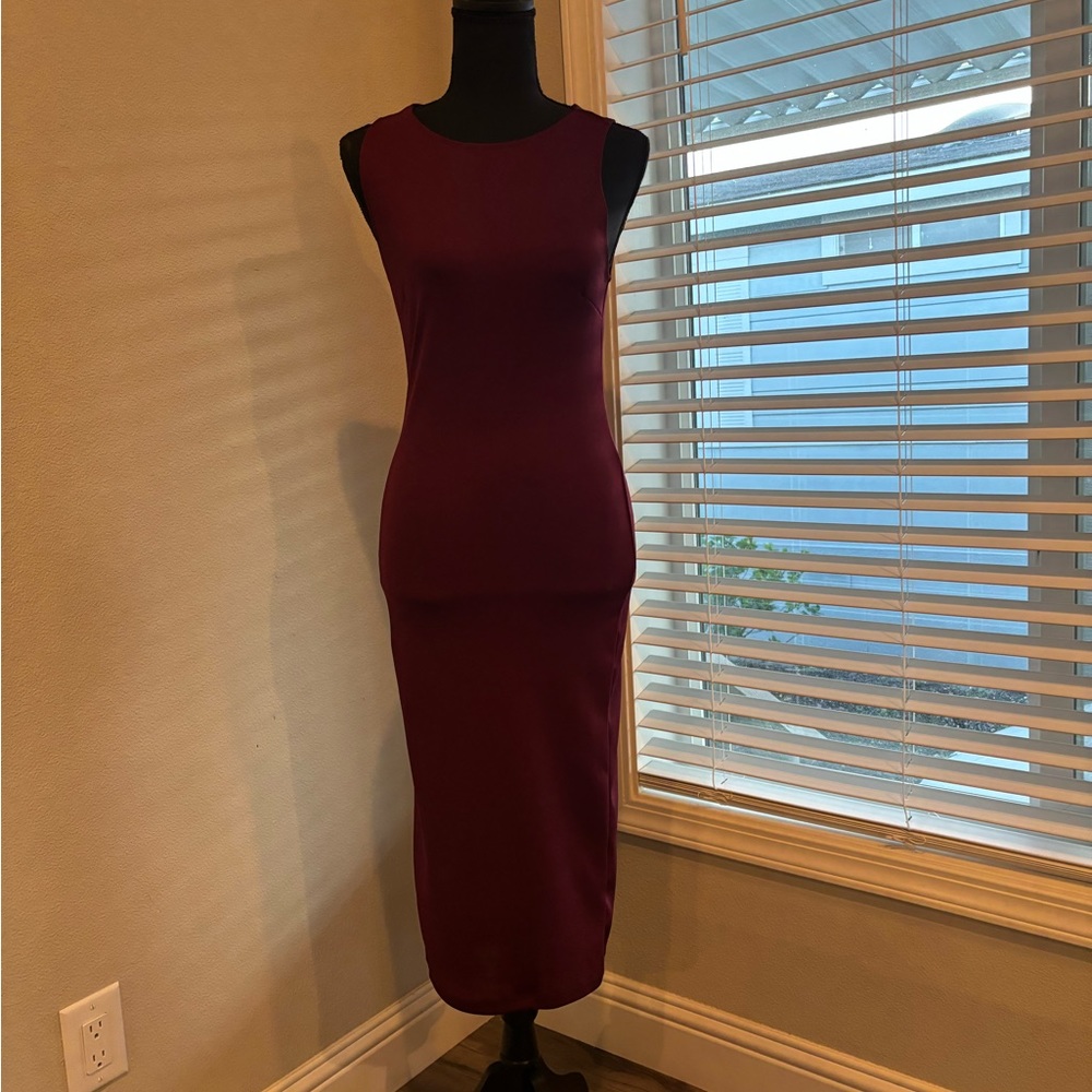 Gorgeous cherry color summer dress
